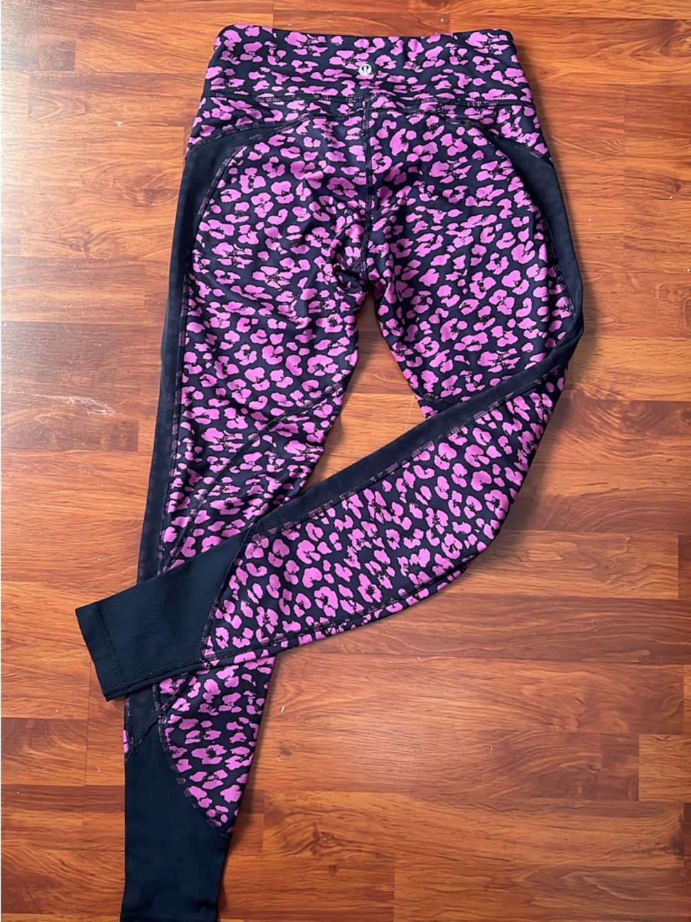 Kids Pink Leopard Print Active Leggings